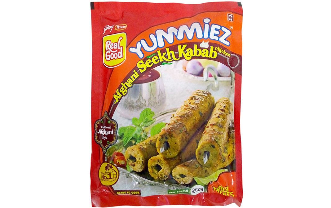 Yummiez Afghani Seekh Kabab Chicken   Pack  250 grams